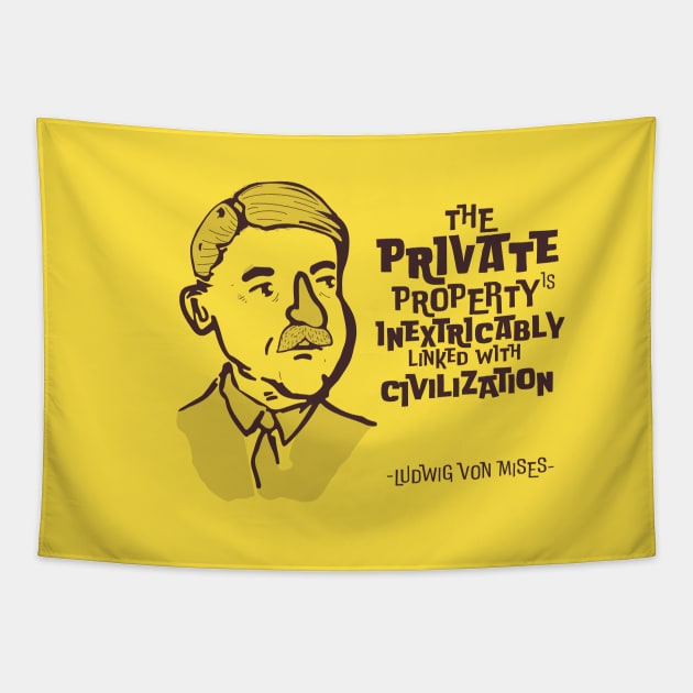 Ludwig Von Mises Tapestry by erizocafetero