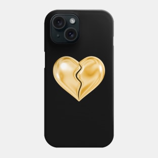 Broken Golden Heart Phone Case