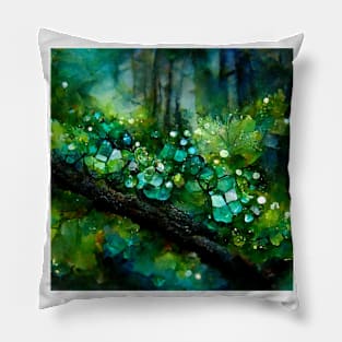 Emerald Birthstone Crystal Pillow