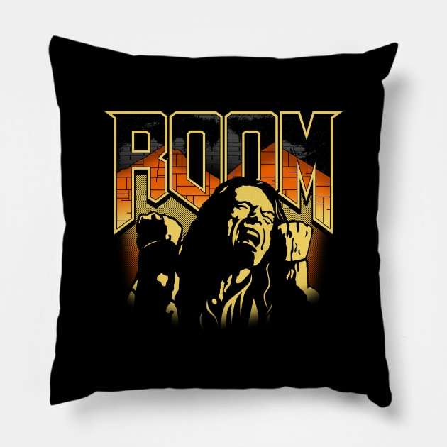 Funny Cult Film Retro Movie Gamer Parody Mashup Pillow by BoggsNicolas