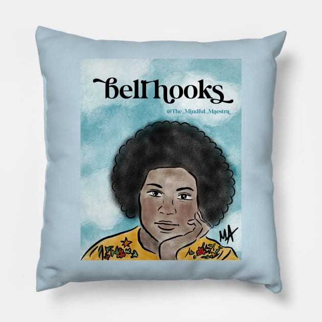 bell hooks Pillow by The Mindful Maestra