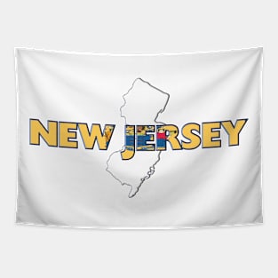 New Jersey Colored State Letters Tapestry