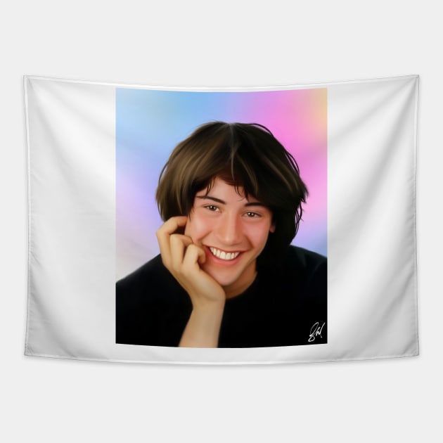 Keanu Reeves Tapestry by Uglykidsophie