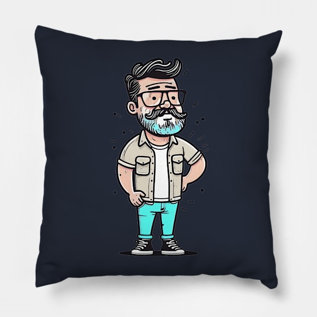 Super Dad Squad Pillow by hypnohymn