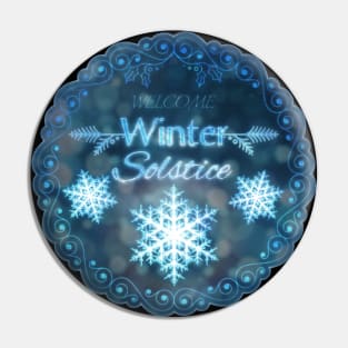 Welcome Winter Solstice Wreath Design Pin