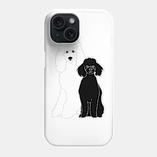 Poodle Couple Black And White Phone Case