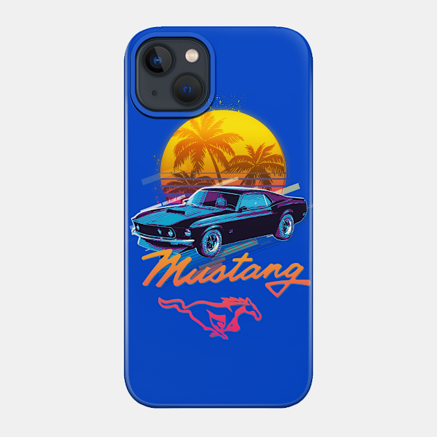 Mustang Retro Vintage Poster Look A01 - Mustang - Phone Case