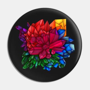 Colorful Crystals Pin