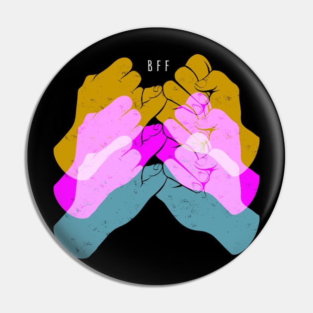 BFF Best Friends Forever Pin by Black Tee Inc