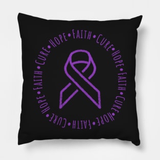 Hope Faith Cure IBD Awareness Pillow