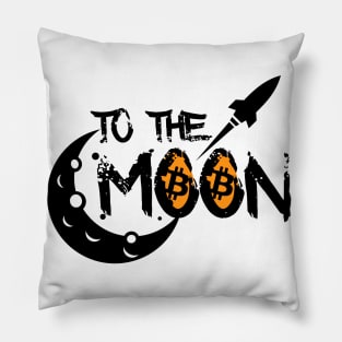 Bitcoin to the Moon Pillow