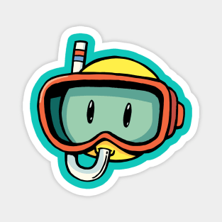 emoji with a diving mask Magnet