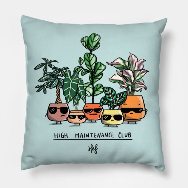 High Maintenance (Plant) Club Pillow by Home by Faith