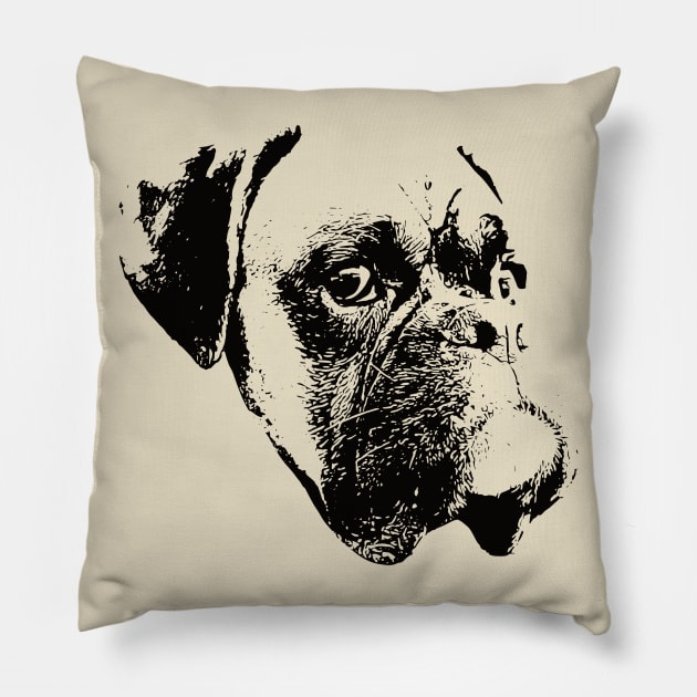 Boxer Dog - Boxer Christmas Pillow by DoggyStyles