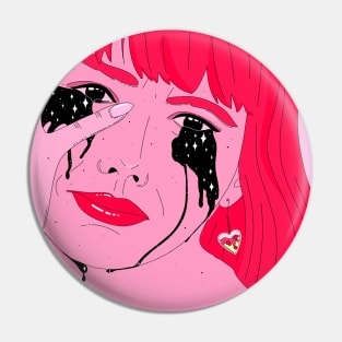 Woman crying Pin
