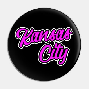 Vintage Kansas City Pink Script For KCMO Locals Pin