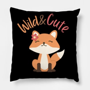 Wild And Cute Fox, Cute Girly Design Pillow