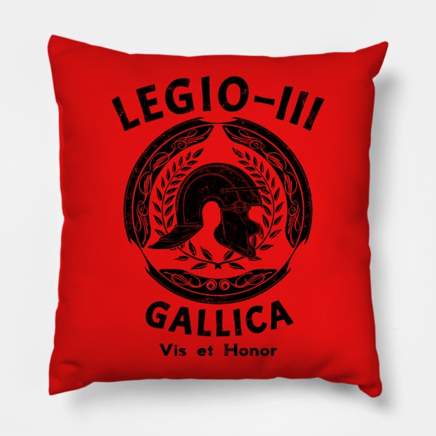 Legio 3 Gallica Pillow by NicGrayTees