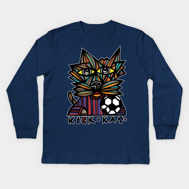 Kick Kat Kids Long Sleeve T-Shirt by The BuddaKats