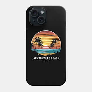 "Jacksonville Beach Sunset - Vaporwave Aesthetic Tee" Phone Case