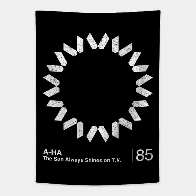 A-Ha / Minimalist Graphic Artwork Design Tapestry by saudade