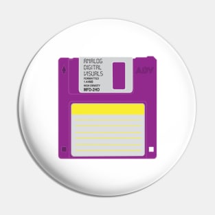 Floppy Disk (Warm Purple Colorway) Analog/ Computer Pin