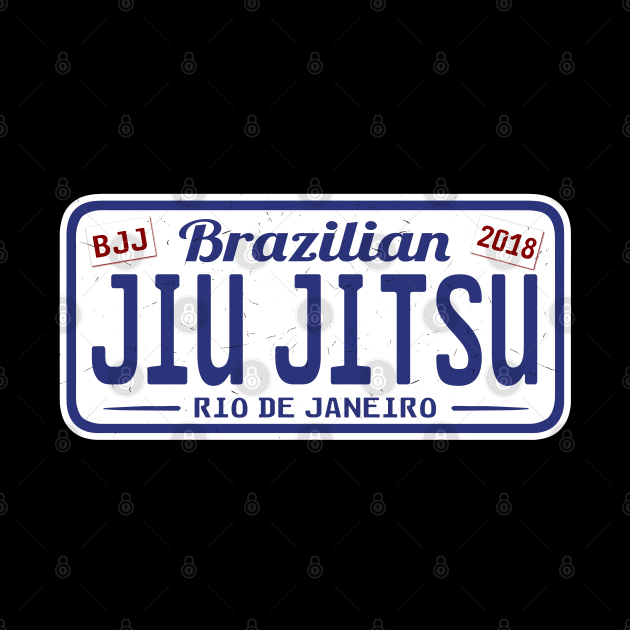 BRAZILIAN JIU JITSU - FUNNY JIU JITSU LICENSE PLATE by ShirtFace