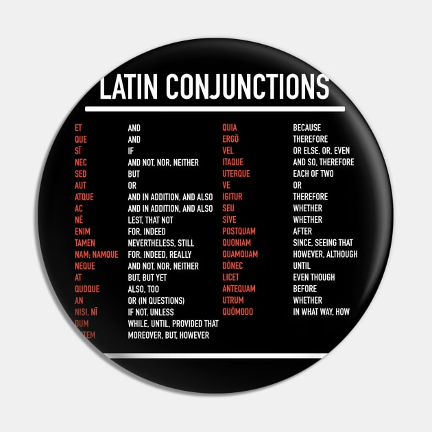 Latin Conjunctions Pin by Hidden Verb
