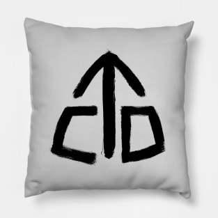 Continental Divide Trail Blaze Marker Symbol Painted Black Thru-Hiking Pillow