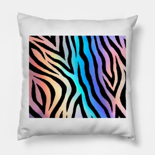 Colorful abstract zebra Pillow