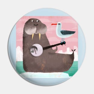 Walrus and Albatross Pin