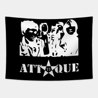 Attaque 77- white lines Tapestry