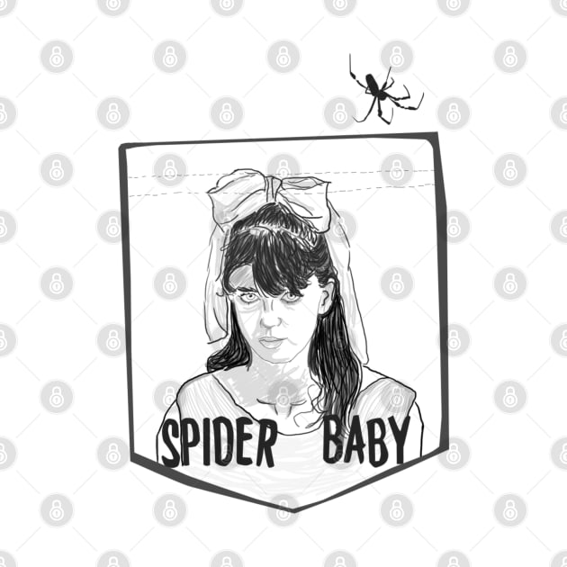 Spider Baby Pocket Tee by attackofthegiantants