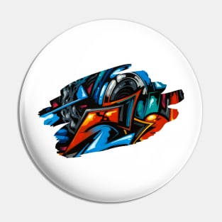 Urban Graffiti Splash Art Print Pin