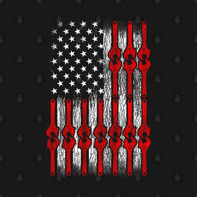 Unique American Flag Design for Plumbers by screamingfool