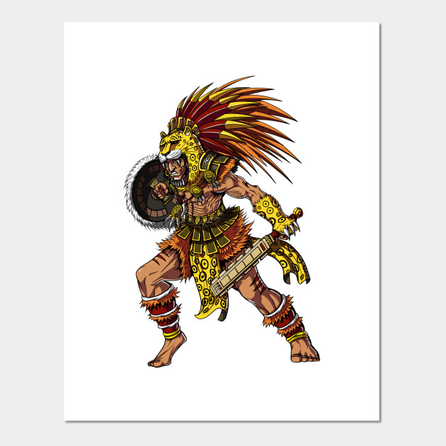 Aztec Jaguar Warrior Aztec Jaguar Warrior Posters And Art Prints Teepublic Uk