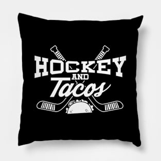 Love Ice Hockey Love Tacos Mexican Pillow