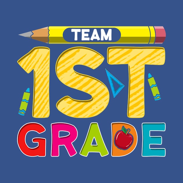 Team First Grade! 1st Grader Gift by Jamrock Designs