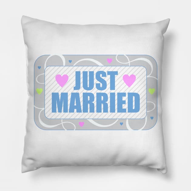 Just Married Pillow by Dale Preston Design