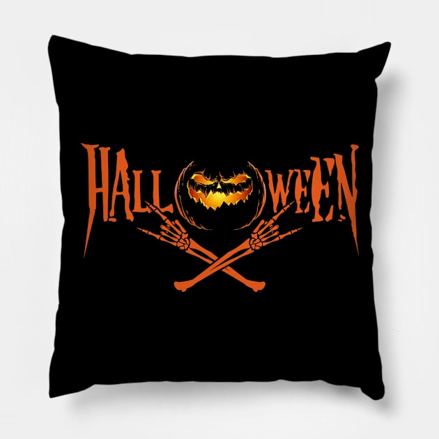 Halloween Metal Pillow by monolusi