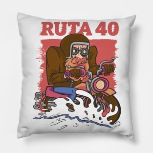 Adventure Motorcycle P R t shirt Pillow