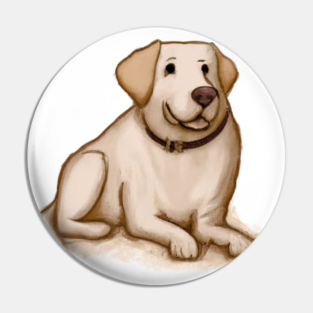 Cute Labrador Retriever Drawing Pin by Play Zoo