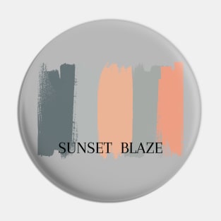 Sunset blaze color palette brush stroke t-shirt Pin