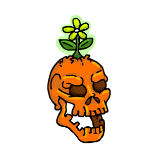 skull with flower T-Shirt