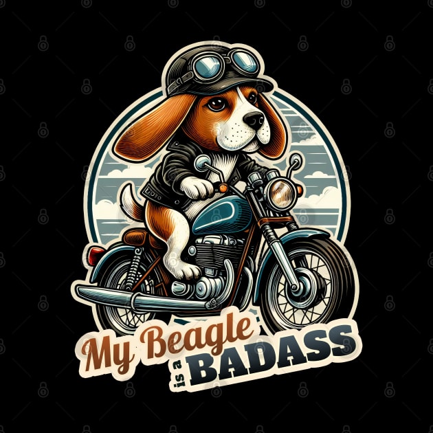 Beagle Biker by k9-tee