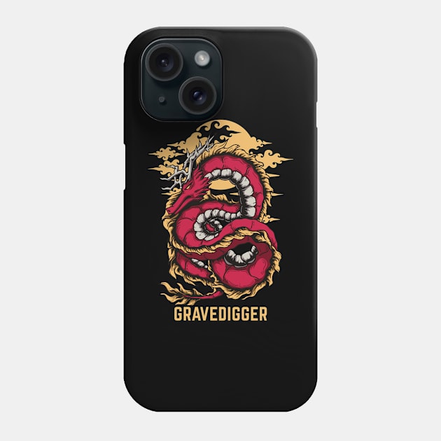 Flying Dragon Gravedigger Phone Case by Teropong Kota