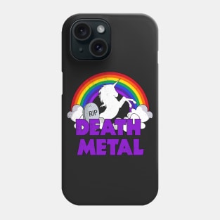 Unicorn Death Metal Rainbow Thunder Phone Case