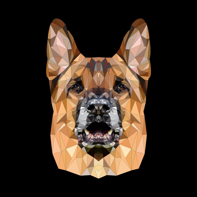 Low Poly Dog German Shepherd Pet German Style by Monstershirts