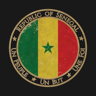 Vintage Republic of Senegal Africa African Flag T-Shirt