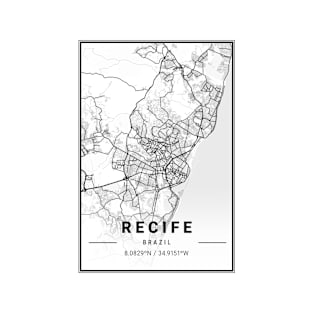 Recife Light City Map T-Shirt